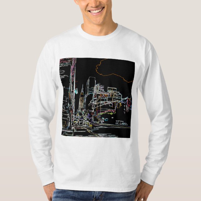 Camiseta Un paisaje colorido en Manhattan (Anverso)