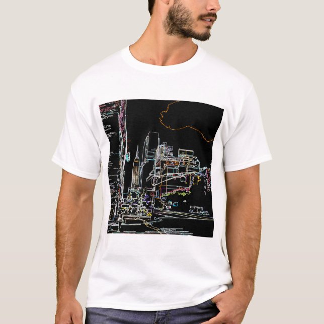 Camiseta Un paisaje colorido en Manhattan (Anverso)