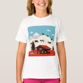 Camiseta Un paisaje en los Alpes