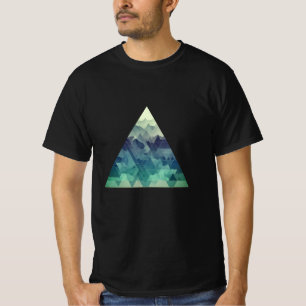 Camiseta Un paisaje geométrico triangular de montaña