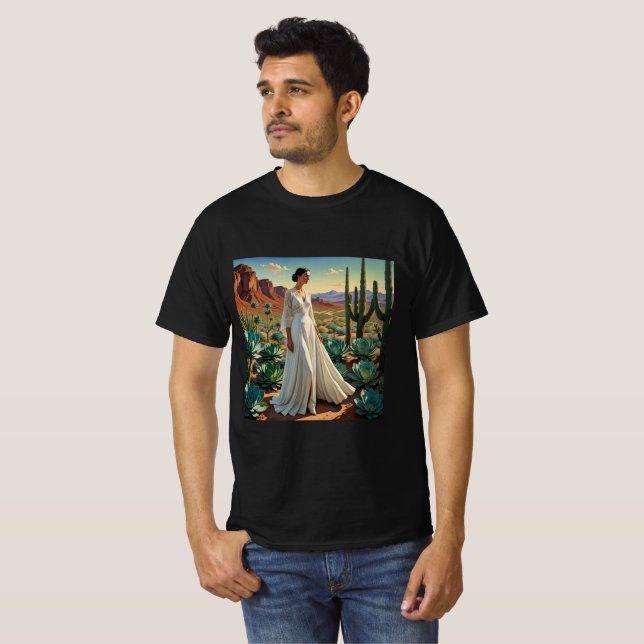 Camiseta Un paisaje hermoso con un arte espiritual femenino (Anverso completo)