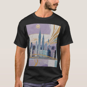 Camiseta Un paisaje urbano lunar