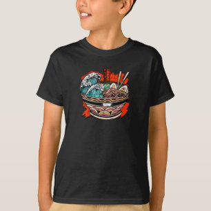 Camiseta Un palillo de onda de ramen y palabra japonesa - r