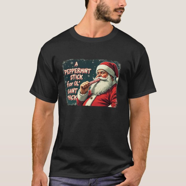 Camiseta Un palo de menta para la divertida Santa de Ol Sai (Anverso)