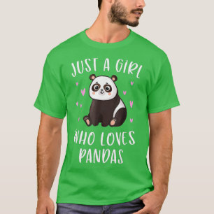 Camiseta Un Panda Cítrico Para Chicas Sólo Un Chica Que Ama