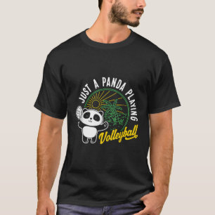 Camiseta Un Panda jugando al voleibol animal