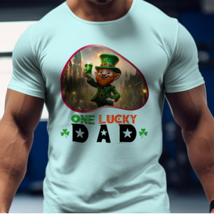 Camiseta Un papá afortunado - La olla de diversión de Lepre