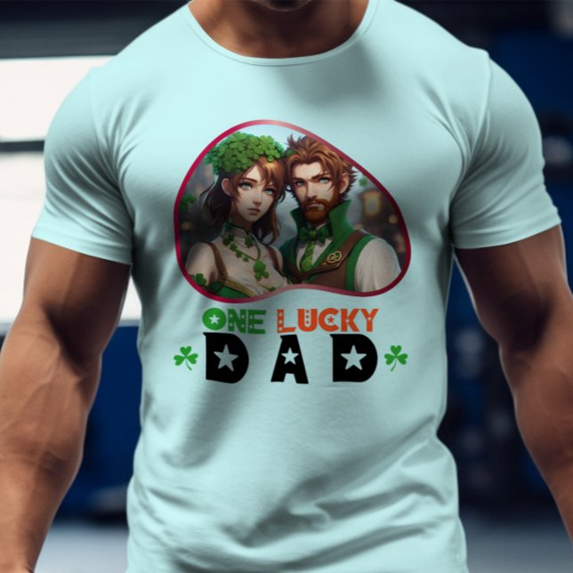 Camiseta Un papá afortunado - Resplandor de poesía irlandés (Subido por el creador)