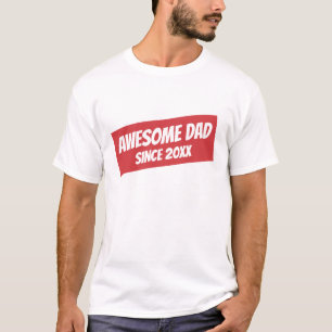 Camiseta Un papá asombroso desde el 20XX moderno y simple