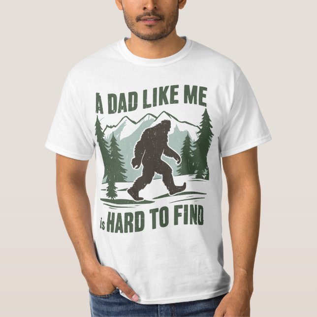 Camiseta Un papá como yo es difícil de encontrar Sasquatch (Anverso)