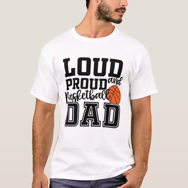 Camiseta Un papá de baloncesto fuerte y orgulloso (Anverso)