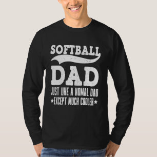 Camiseta Un Papá De Softbol Retro Igual Que Un Papá Normal