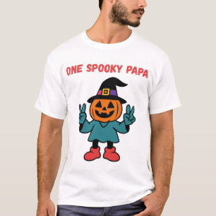 Camiseta Un Papá Espeluznante Calabaza de Halloween Bruja P