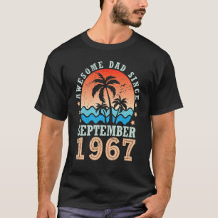 Camiseta Un Papá Increíble Desde Septiembre De 1967 Feliz C
