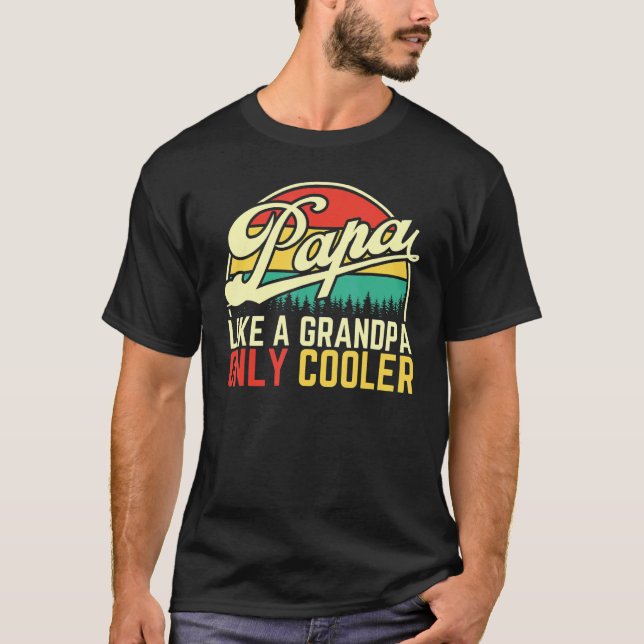 Camiseta Un papá retro como un abuelo, solo un papá frío de (Anverso)