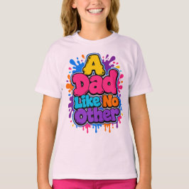 Camiseta Un PapáComoNingúnOtroColorido Graffiti Día del Pad