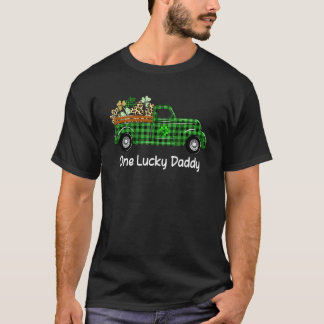 Camiseta Un Papi Afortunado Camión Green Plaid Shamrock St 