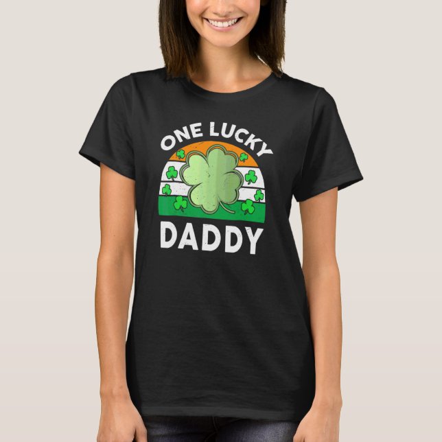 Camiseta Un Papi Afortunado Funny St Patricks Day Outfit Ir (Anverso)