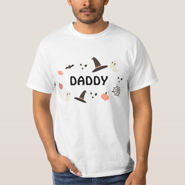 Camiseta Un papi de cumpleaños de Halloween moderno (Anverso)