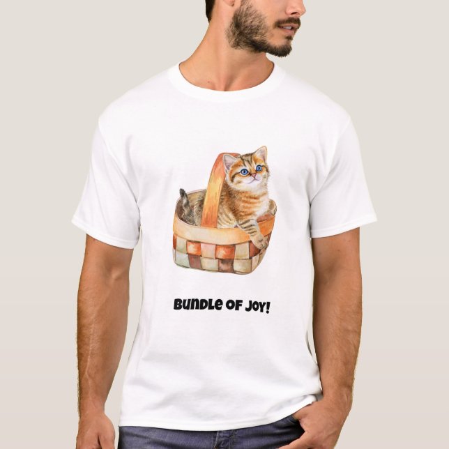 Camiseta ¡Un paquete de alegría! Gato gracioso (Anverso)