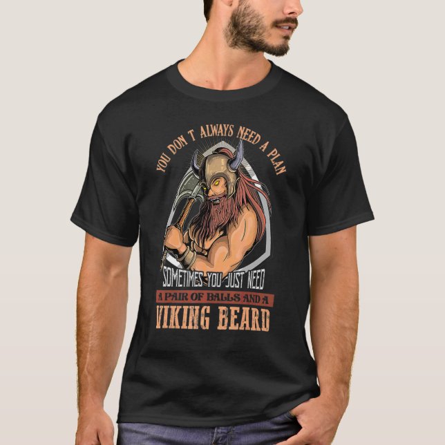 Camiseta Un Par De Bolas Y Un Viking Beard Viking (Anverso)