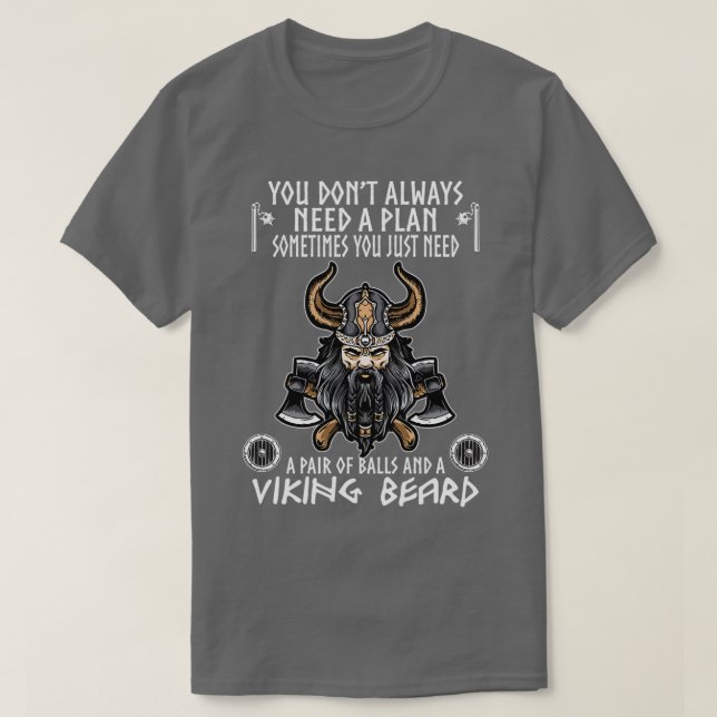 Camiseta Un par de bolas y una barba viking Viking Lover 2 (Diseño del anverso)