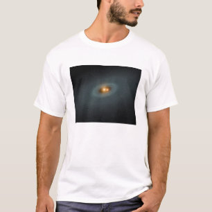 Camiseta Un par de estrellas apretado y un disco circundant