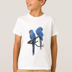 Camiseta Un par de Macaws azules brillantes del jacinto
