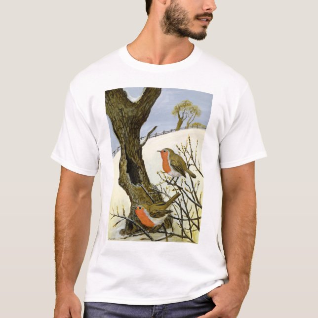 Camiseta Un par de petirrojos (Anverso)