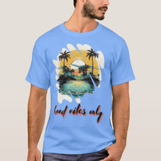 Camiseta Un paraíso tropical con palmeras y llanto