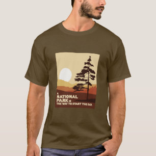 Camiseta Un parque nacional es una manera de empezar el día