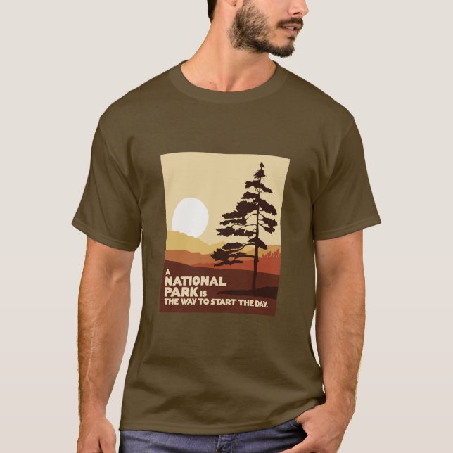 Camiseta Un parque nacional es una manera de empezar el día (Anverso)