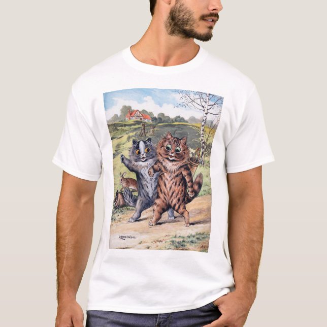 Camiseta Un partido de golf, Louis Wain (Anverso)