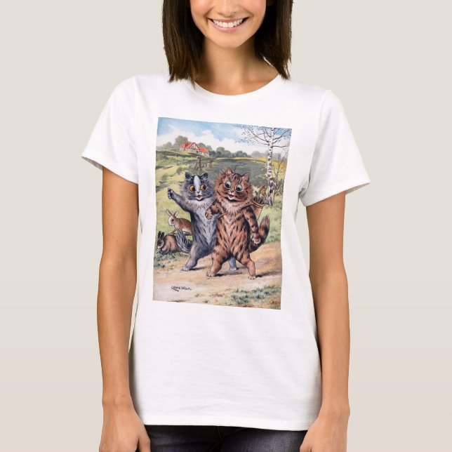 Camiseta Un partido de golf, Louis Wain (Anverso)
