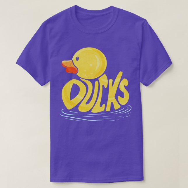 Camiseta Un Pato De Caucho Con Las Cartas Que Lo Forman (Diseño del anverso)