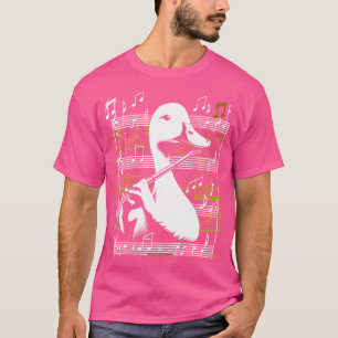 Camiseta Un Pato De Guay Jugando Música En Una Flauta