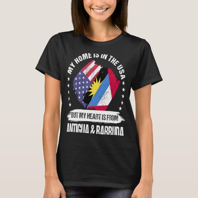 Camiseta Un patriota norteamericano de Antigua se enorgulle (Anverso)