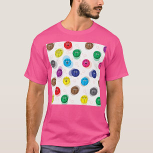 Camiseta Un Patrón Multicolor De Emojis De Baloncesto - Bas
