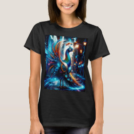 Camiseta Un pavo real moderno en la gran ciudad