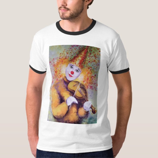 Camiseta Un payaso dulce tocando el violín (Anverso)