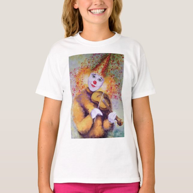 Camiseta Un payaso dulce tocando el violín (Anverso)