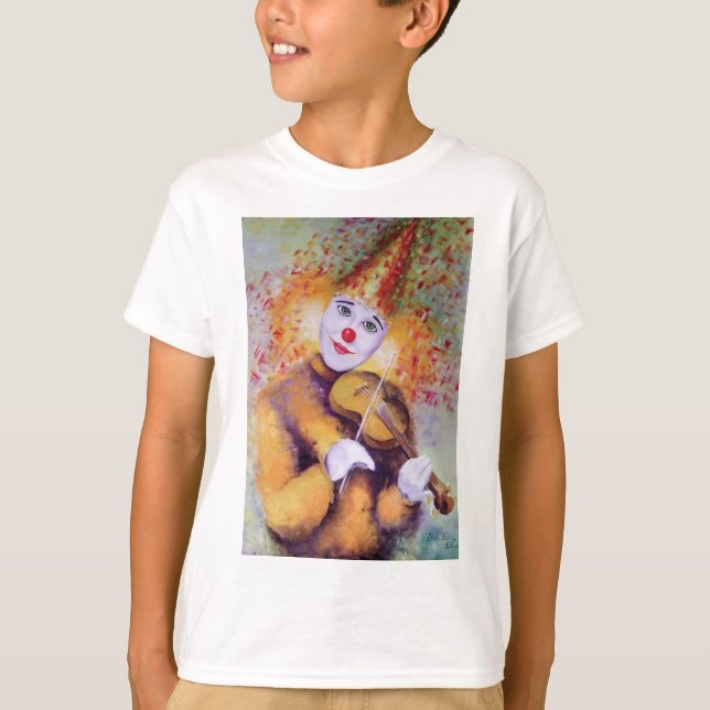 Camiseta Un payaso dulce tocando el violín (Anverso)