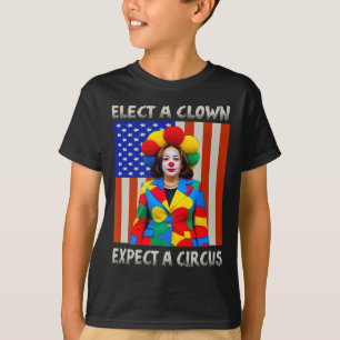 Camiseta Un payaso espera un circo anti-kamala-harris