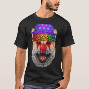 Camiseta Un payaso gracioso, Shiba Inu, Carnaval de circo, 