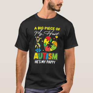 Camiseta Un Pedazo De Mi Corazón Tiene Autismo Mi Pappía
