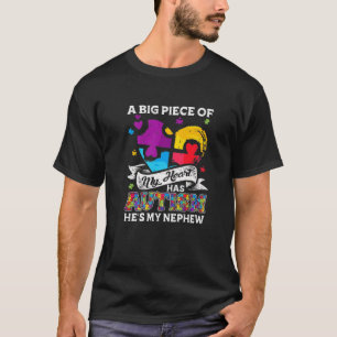 Camiseta Un Pedazo De Mi Corazón Tiene Autismo Mi Sobrino