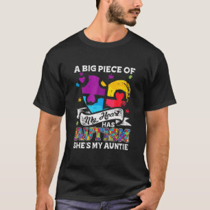 Camiseta Un Pedazo De Mi Corazón Tiene Autismo Mi Tía