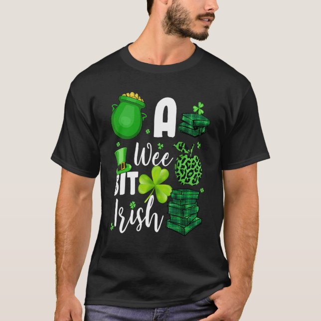 Camiseta Un pedazo irlandés de Shamrock Teacher St Patrick' (Anverso)