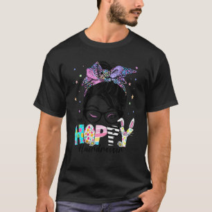 Camiseta Un peluquero de peluquería Messy Bun Día de Pascua