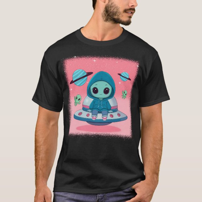 Camiseta Un pequeño alieno lindo (Anverso)
